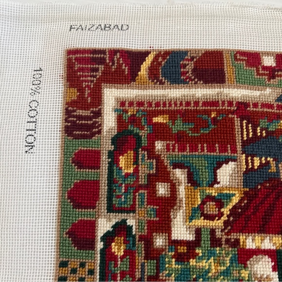 EHRMAN FAIZABAD Needlepoint Completed Finished Tapestry By Annabel Nelliet - Picture 7 of 16